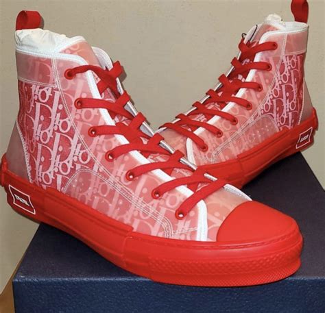 red dior sneakers high top|high top christian Dior sneakers.